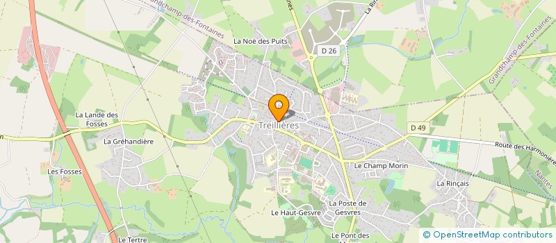 localisation de l'entreprise MONSIEUR JONATHAN RAINGUE à TREILLIERES