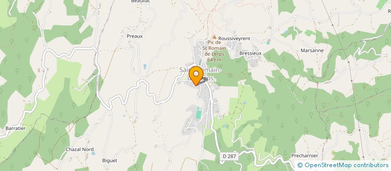 localisation de l'entreprise MONSIEUR JONATHAN SARRAZIN  SAINT-ROMAIN-DE-LERPS