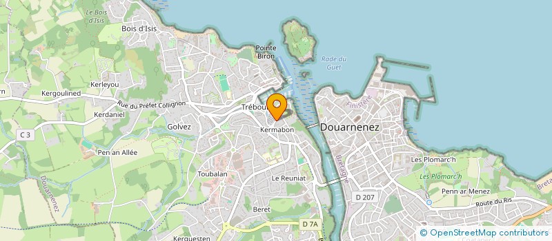 localisation de l'entreprise MONSIEUR JONATHAN SHRIVES à DOUARNENEZ