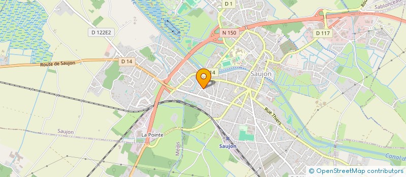 localisation de l'entreprise MONSIEUR JONATHAN THENAULT  SAUJON