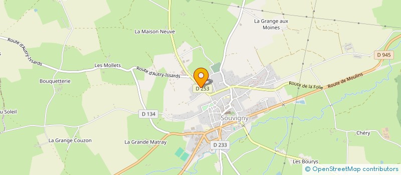 localisation de l'entreprise MONSIEUR JONATHAN WAJS  SOUVIGNY