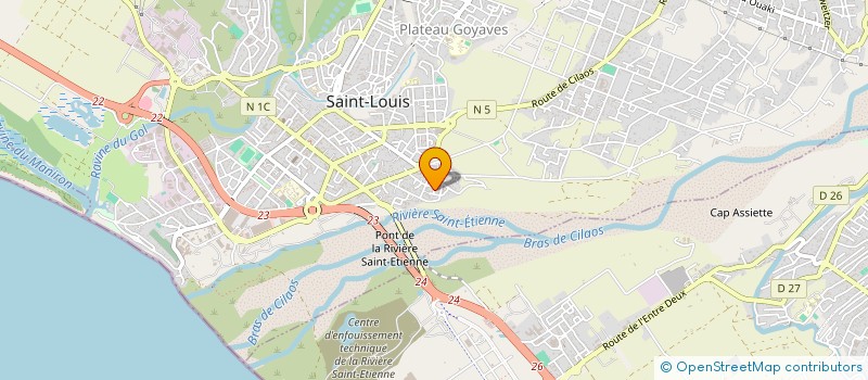 localisation de l'entreprise MONSIEUR JONATHANE MANOUERE à SAINT-LOUIS