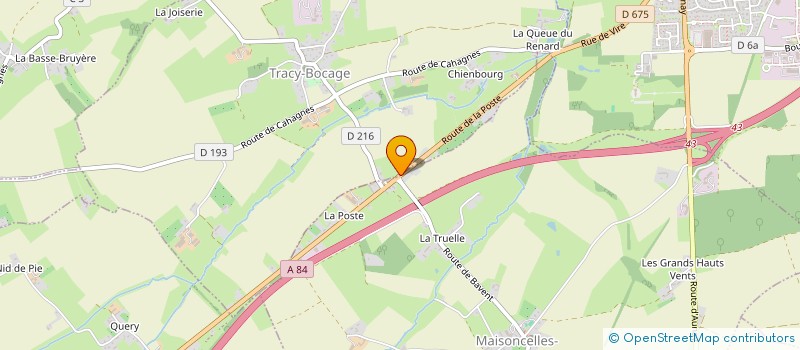 localisation de l'entreprise MONSIEUR JONATHANN FOSSEY  TRACY-BOCAGE