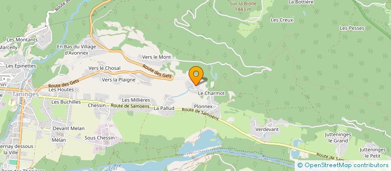 localisation de l'entreprise MONSIEUR JORAN SERMONET  TANINGES