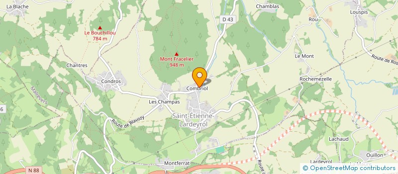 localisation de l'entreprise MONSIEUR JORDAN ARNAUD  SAINT-ETIENNE-LARDEYROL