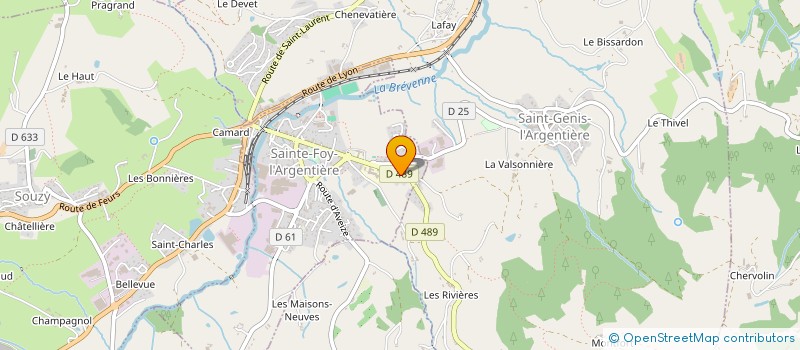 localisation de l'entreprise MONSIEUR JORDAN CHOMETTON  SAINTE-FOY-L'ARGENTIERE