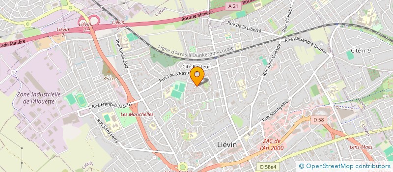 localisation de l'entreprise MONSIEUR JORDAN CLABAUT  LIEVIN