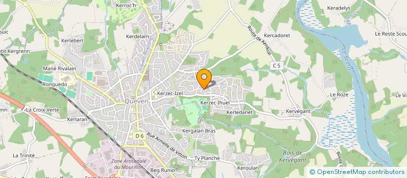 localisation de l'entreprise MONSIEUR JORDAN CORITON  QUEVEN