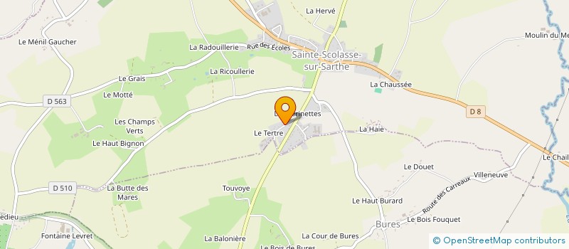 localisation de l'entreprise MONSIEUR JORDAN DELAUNAY à SAINTE-SCOLASSE-SUR-SARTHE