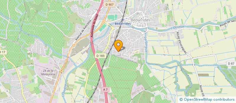 localisation de l'entreprise MONSIEUR JORDAN DONZET  BEDARRIDES