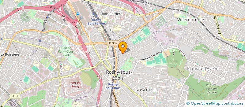 localisation de l'entreprise MONSIEUR JORDAN DUVAL à ROSNY-SOUS-BOIS