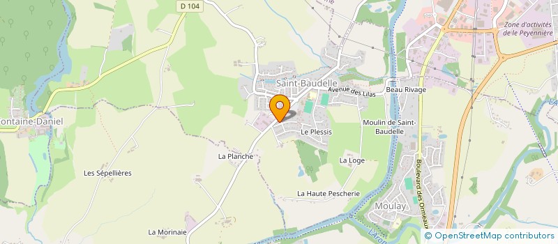 localisation de l'entreprise MONSIEUR JORDAN FONTAINE  SAINT-BAUDELLE