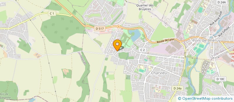 localisation de l'entreprise MONSIEUR JORDAN GAETAN LOUI LE DUC  CHARVIEU-CHAVAGNEUX