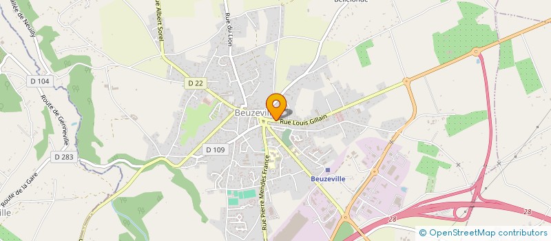 localisation de l'entreprise MONSIEUR JORDAN GOSSELIN  BEUZEVILLE