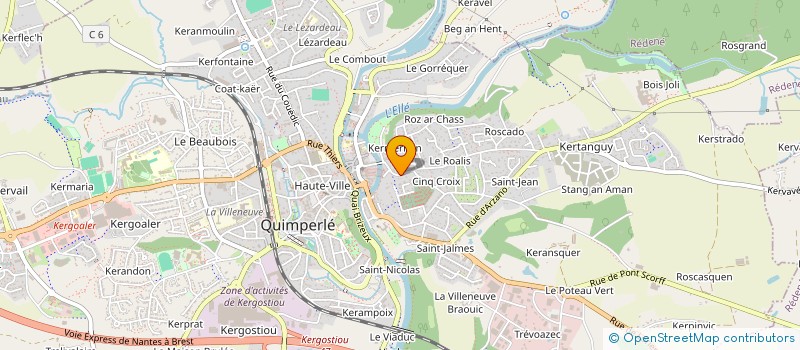 localisation de l'entreprise MONSIEUR JORDAN JAMET  QUIMPERLE