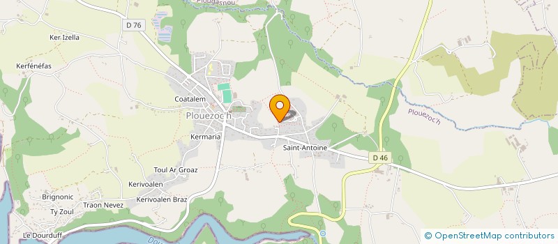 localisation de l'entreprise MONSIEUR JORDAN KERLIRZIN  PLOUEZOC'H