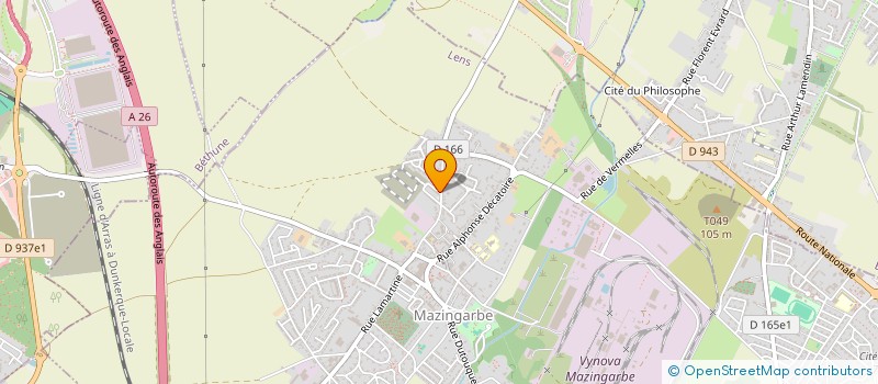 localisation de l'entreprise MONSIEUR JORDAN LEFEBVRE  MAZINGARBE