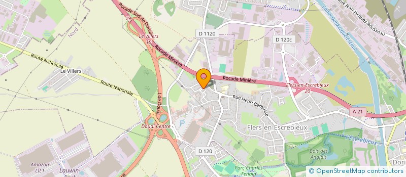 localisation de l'entreprise MONSIEUR JORDAN LIEVIN  FLERS-EN-ESCREBIEUX