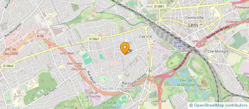 localisation de l'entreprise MONSIEUR JORDAN LOURDEL  LENS