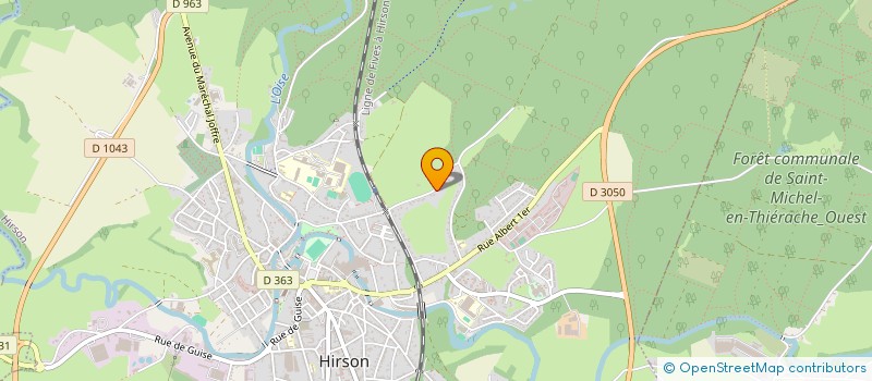 localisation de l'entreprise MONSIEUR JORDAN MICHEL  HIRSON