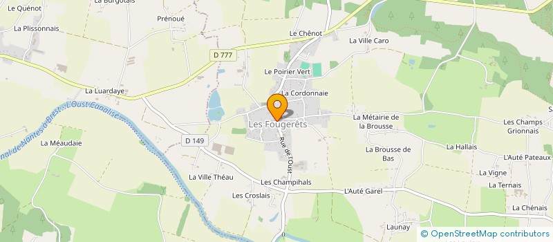 localisation de l'entreprise MONSIEUR JORDAN MORIN  LES FOUGERETS