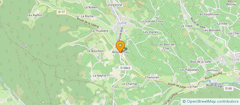 localisation de l'entreprise MONSIEUR JORDAN POULENARD  JULLIE