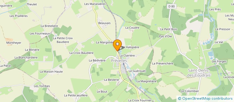 localisation de l'entreprise MONSIEUR JORDAN RENARD à PREVELLES
