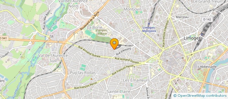 localisation de l'entreprise MONSIEUR JORDAN ROVERCH à LIMOGES