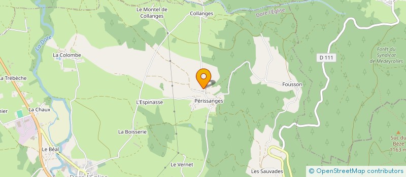 localisation de l'entreprise MONSIEUR JORDAN VERNIERE  DORE-L'EGLISE