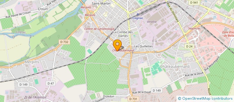 localisation de l'entreprise MONSIEUR JORDAN YONNET  CHATEAUBERNARD