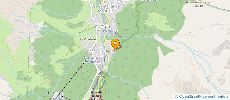 localisation de l'entreprise MONSIEUR JORDANE ANDRU  LES CONTAMINES-MONTJOIE