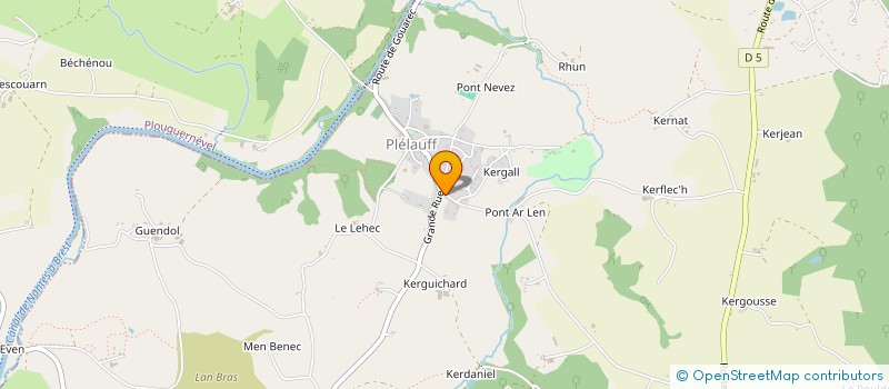 localisation de l'entreprise MONSIEUR JORDANE CHAUFFETON  PLELAUFF