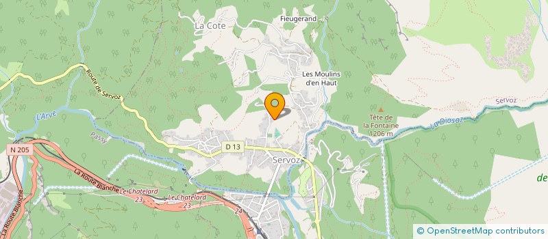 localisation de l'entreprise MONSIEUR JORDANE PELLERIN  SERVOZ