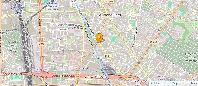 localisation de l'entreprise MONSIEUR JORDI MPUITU KAMANDA  AUBERVILLIERS