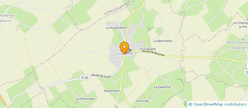 localisation de l'entreprise MONSIEUR JORDY HERVOT  GIVERVILLE