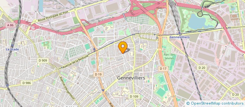 localisation de l'entreprise MONSIEUR JORGE DA SILVA à GENNEVILLIERS