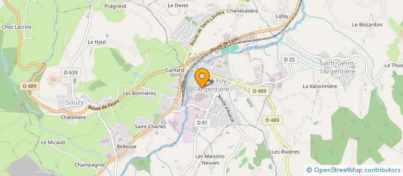 localisation de l'entreprise MONSIEUR JORIS FOURNAND  SAINTE-FOY-L ARGENTIERE