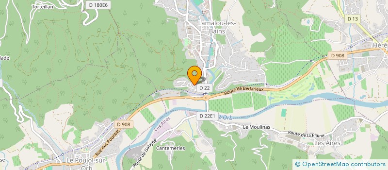 localisation de l'entreprise MONSIEUR JORIS JULIEN  LAMALOU-LES-BAINS