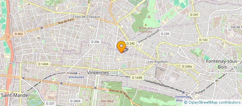 localisation de l'entreprise MONSIEUR JOSE ANDRADE MOREIRA  VINCENNES