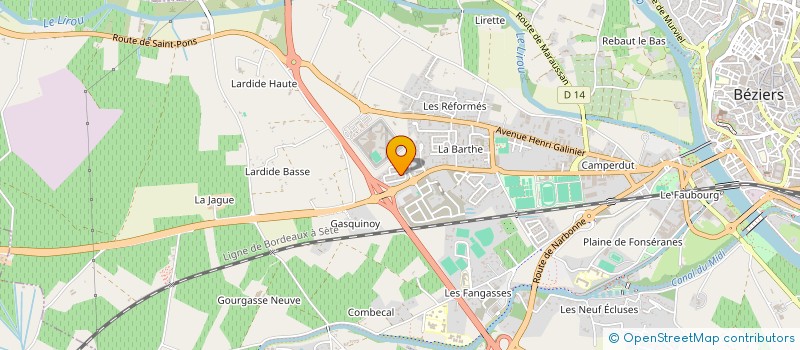 localisation de l'entreprise MONSIEUR JOSE CAMPOS  BEZIERS