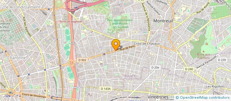 localisation de l'entreprise MONSIEUR JOSE CONCHATUPA HUAMAN à MONTREUIL
