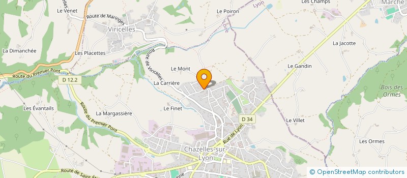 localisation de l'entreprise MONSIEUR JOSE DE FONSECA  CHAZELLES-SUR-LYON