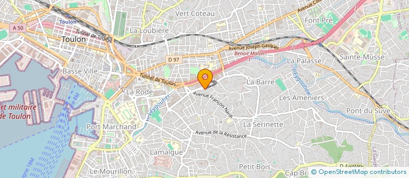 localisation de l'entreprise MONSIEUR JOSE DE MIRANDA RIBEIRO  TOULON