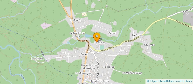 localisation de l'entreprise MONSIEUR JOSE DE SENA MENDONCA à BELIN-BELIET