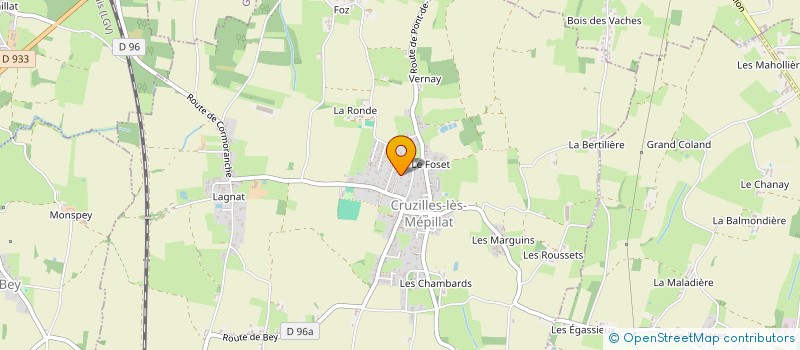 localisation de l'entreprise MONSIEUR JOSE DOS SANTOS FERREIRA  CRUZILLES-LES-MEPILLAT