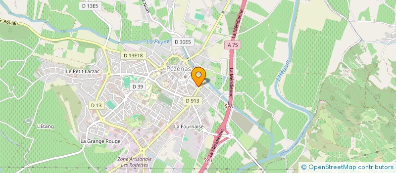 localisation de l'entreprise MONSIEUR JOSE FERNANDEZ  PEZENAS