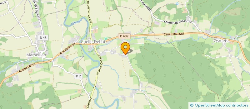 localisation de l'entreprise MONSIEUR JOSE FUCHS  CHELLE-DEBAT