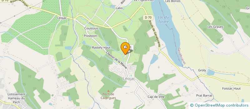 localisation de l'entreprise MONSIEUR JOSE GAUGIRAN  LA SALVETAT-BELMONTET