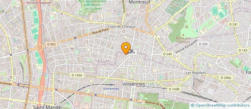 localisation de l'entreprise MONSIEUR JOSE MARTINS à VINCENNES