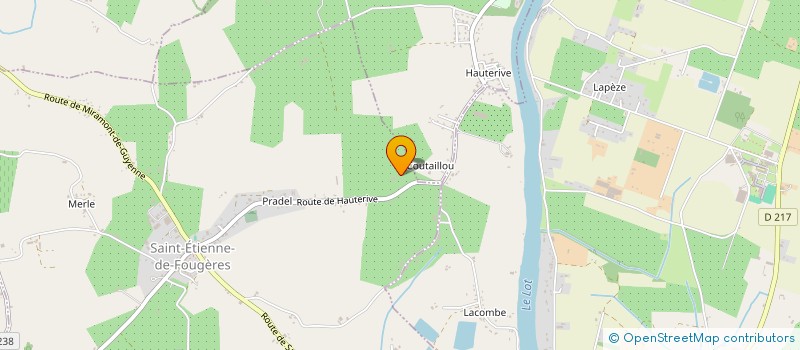 localisation de l'entreprise MONSIEUR JOSE PEREZ PUERTAS  SAINT-ETIENNE-DE-FOUGERES